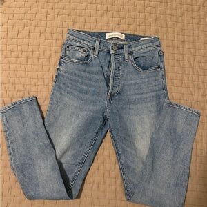 Denim Forum  Yoko High Rise Slim Blue Jeans
